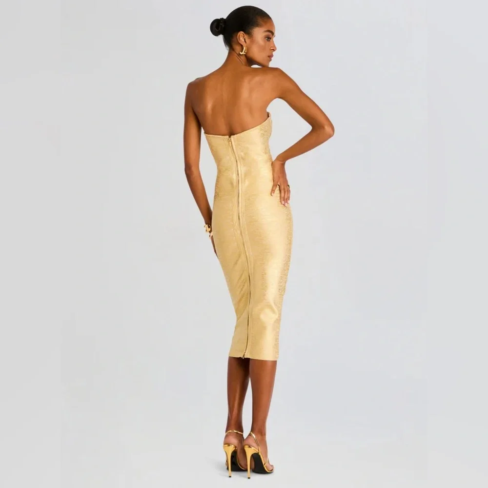 NWT Retrofete Charlize Coated Knit Dress size M - Picture 4 of 7